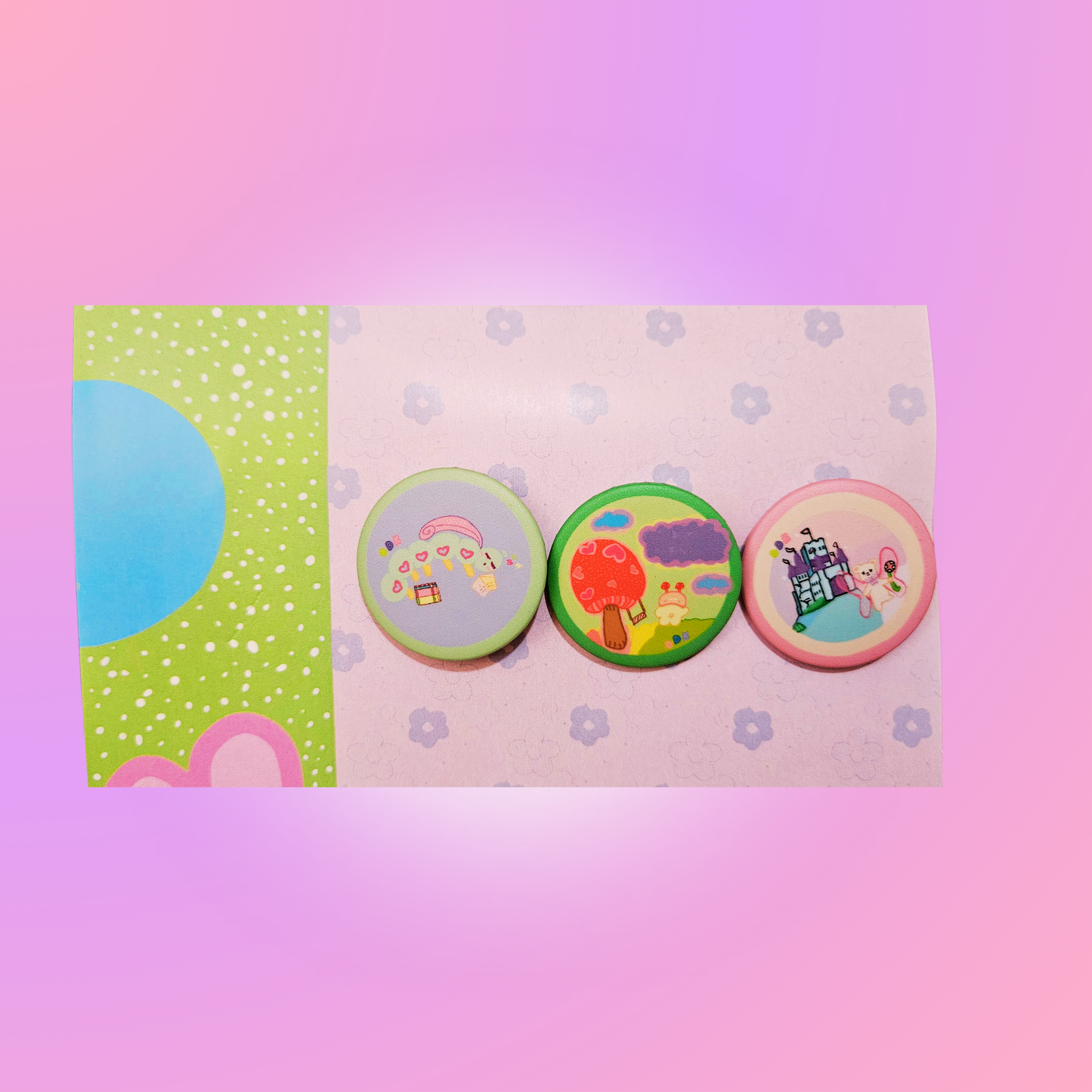 FaeriKingdom button pin set