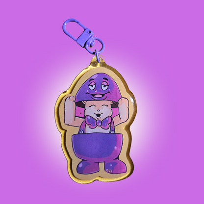 Caramel GriMace epoxy keychain (McDonaldland inspired)