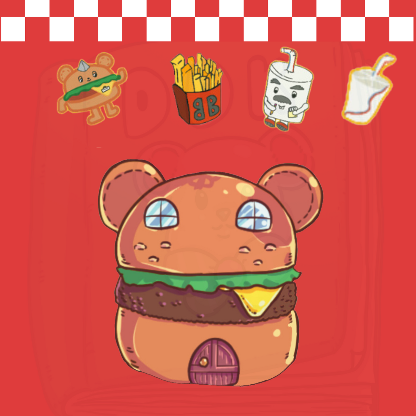 Burger Buns restaurant and friends shaker charm