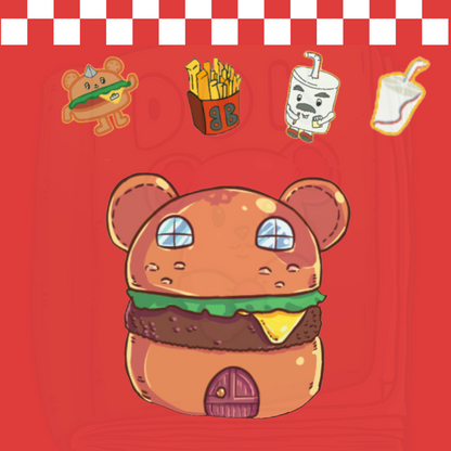 Burger Buns restaurant and friends shaker charm