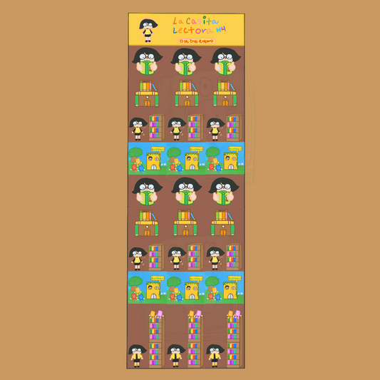 La Casita Lectora #4: Librarian sticker sheet