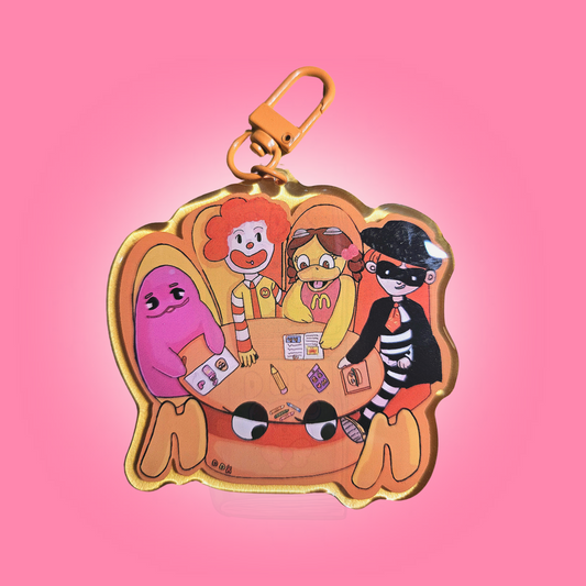 Mackies friends stationery party epoxy keychain (McDonaldland inspired)